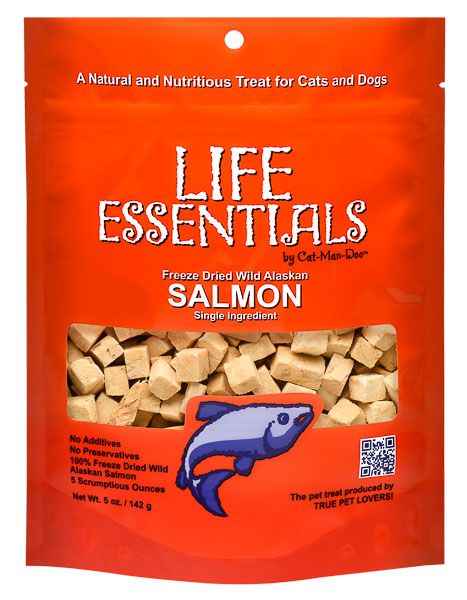 Cat-Man-Doo Life Essentials Freeze Dried Wild Alaskan Salmon  2oz 