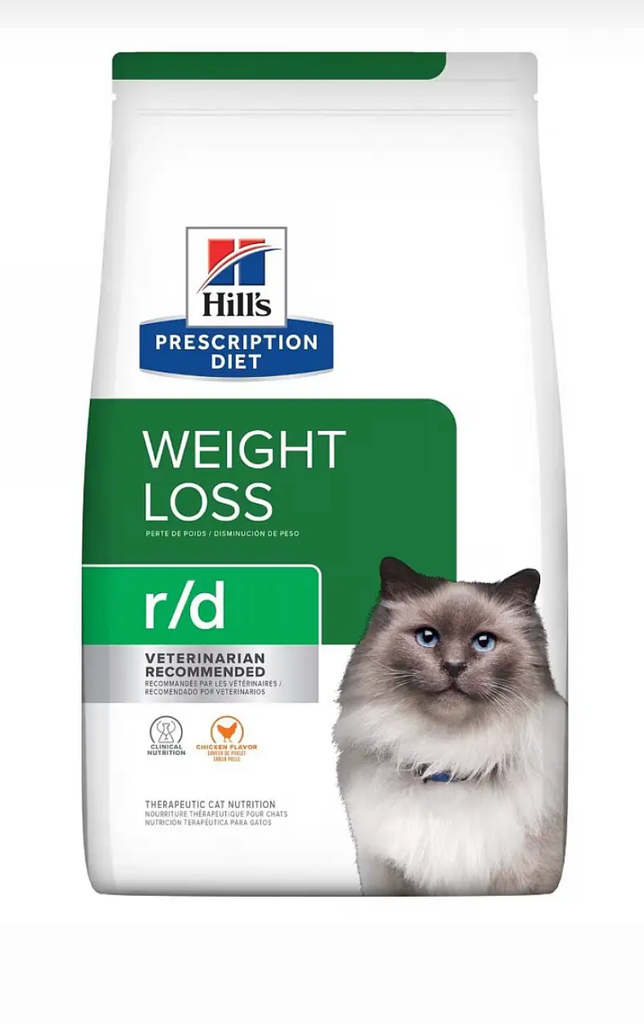 Hill's r/d Prescription Diet Weight Reduction (Low Calories) Dry Cat Food 4lbs
