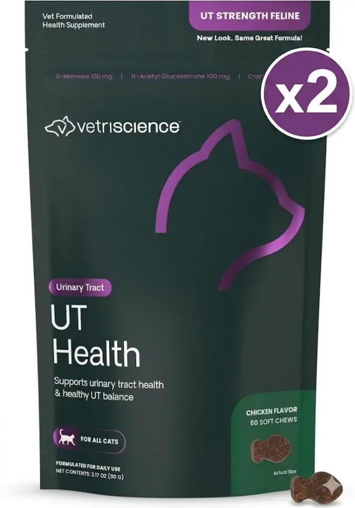 (Twins Set) Vetri Science Feline Renal Essentials (Kidney Supplement) 120 Bite Sized Chews