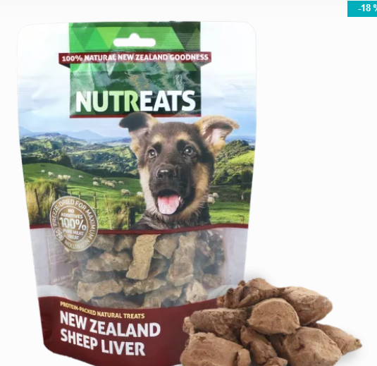 Nutreats New Zealand Sheep Liver Treats New Zealand Low Temperature Freeze Dried Sheep Liver Natural Dog Treats 50g Made in New Zealand