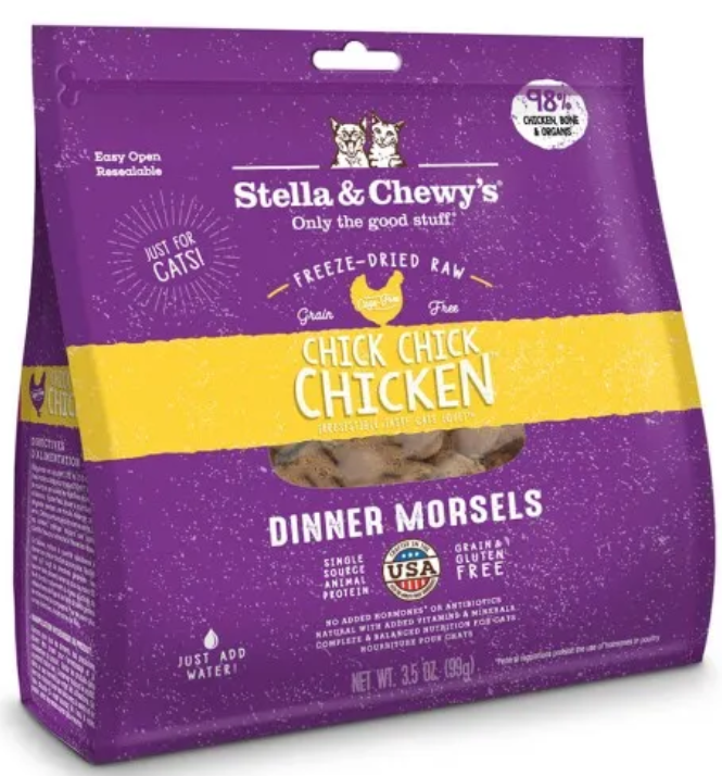 Stella & Chewy's Freeze-Dried Raw Cat Chick Chick Chicken Recipe 3.5oz