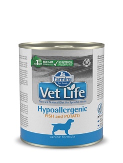 Vet Life Prescription Diet Dog Hypoallergenic Fish & Potato 300g x 6