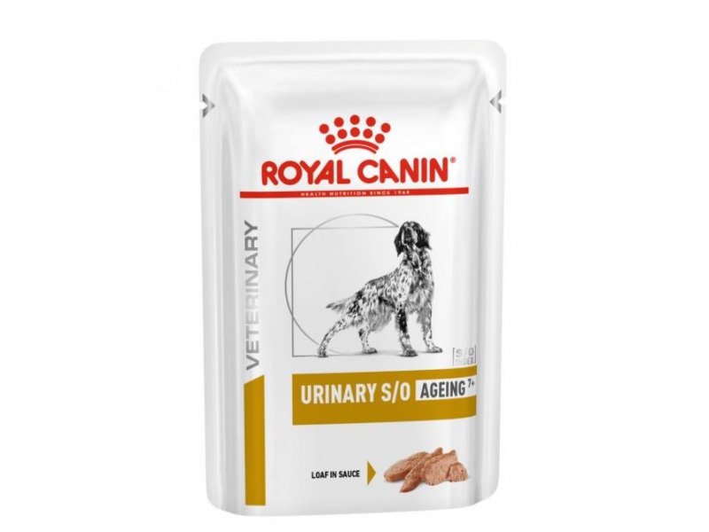 Royal Canin Urinary S/O Ageing 7+ Pouch 泌尿道(7歲以上狗狗適用)(肉塊) 狗濕糧 85g*12包裝