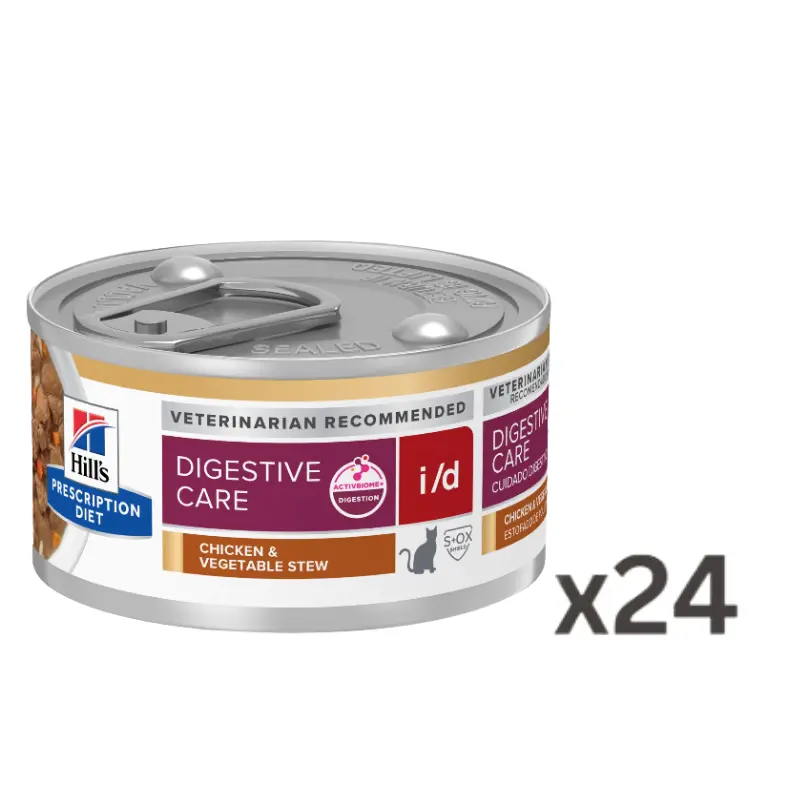 Hill's Prescription Diet i/d Digestive Care Chicken & Vegetable Stew Cat Canned 2.9oz*24