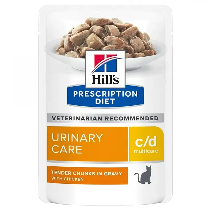 Hill's Prescription Diet c/d Urinary Care Chicken Pouch Cat Food 85g*12