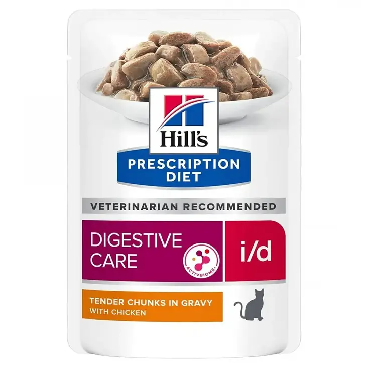 Hill's Prescription Diet i/d Digestive Care Chicken Pouch Cat Food 85g*12