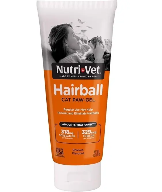 Nutrivet HairBall Cat Paw-GEL Chicken Flavored 3oz