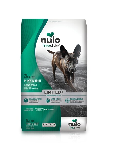 Nulo Freestyle Hight-Protein Kibble Limited Alaska Pollock & Lentils Recipe Dry Dog Food 22lbs