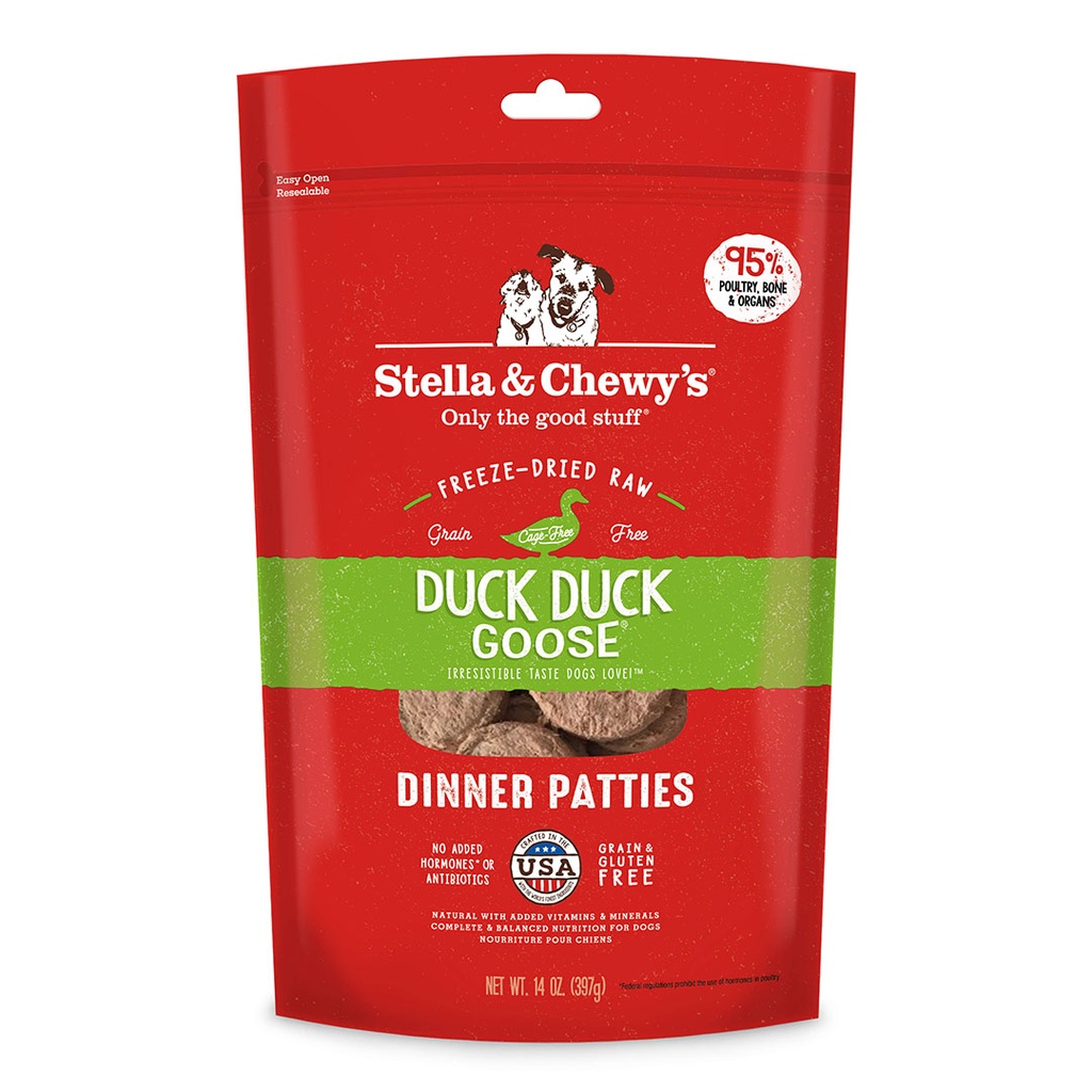 Stella & Chewy's 狗凍乾生肉主糧 Duck&Goose Dinner鴨朋鵝友(鴨肉及鵝肉配方)25oz