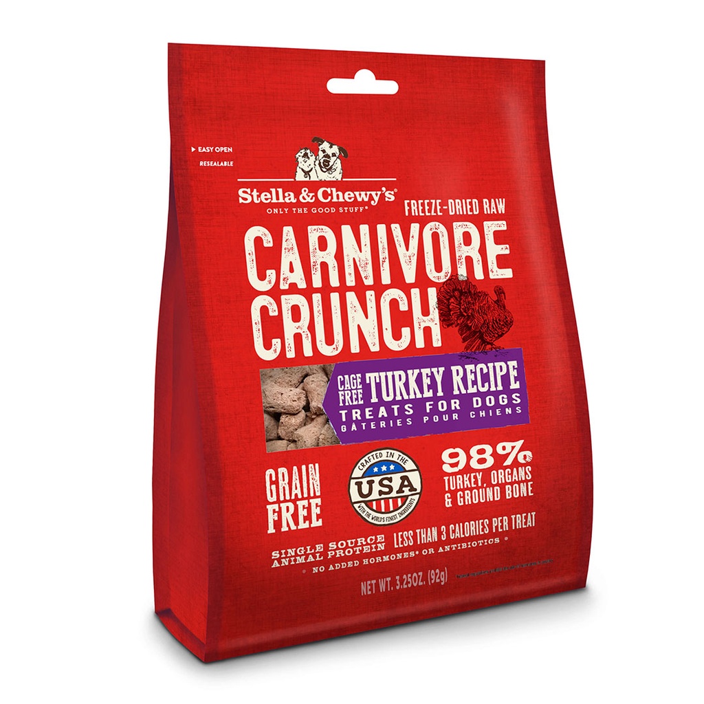 Stella & Chewy's 狗凍乾小食Turkey Crunch火雞肉3.25oz 