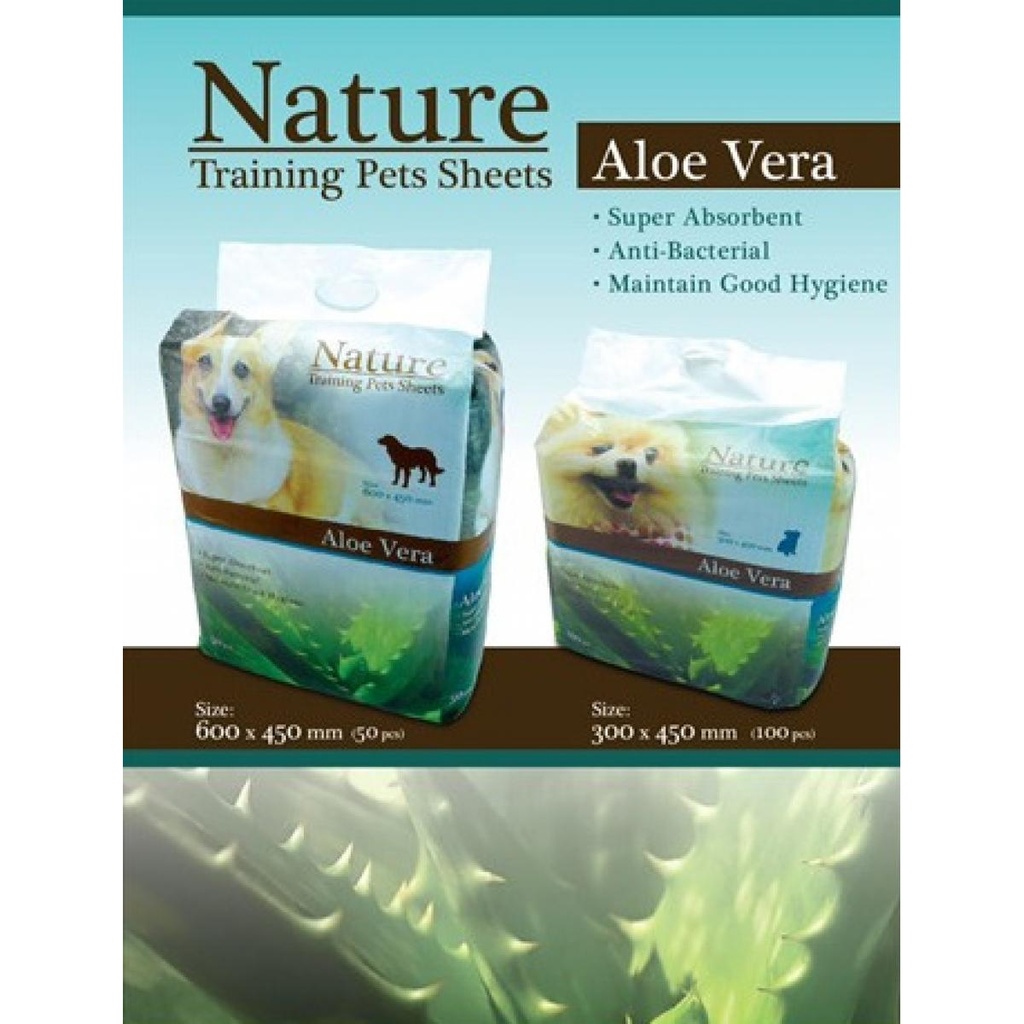 Nature Training Pets Sheets Aloe Vera(60x45cm) 50 Pcs