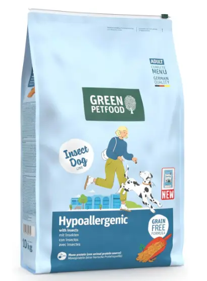 (Out of Stock, Pre-orders are available)Green Pet Food- Insect Dog Hypoallergen with Insect Protein Dry Dog Food 10kg