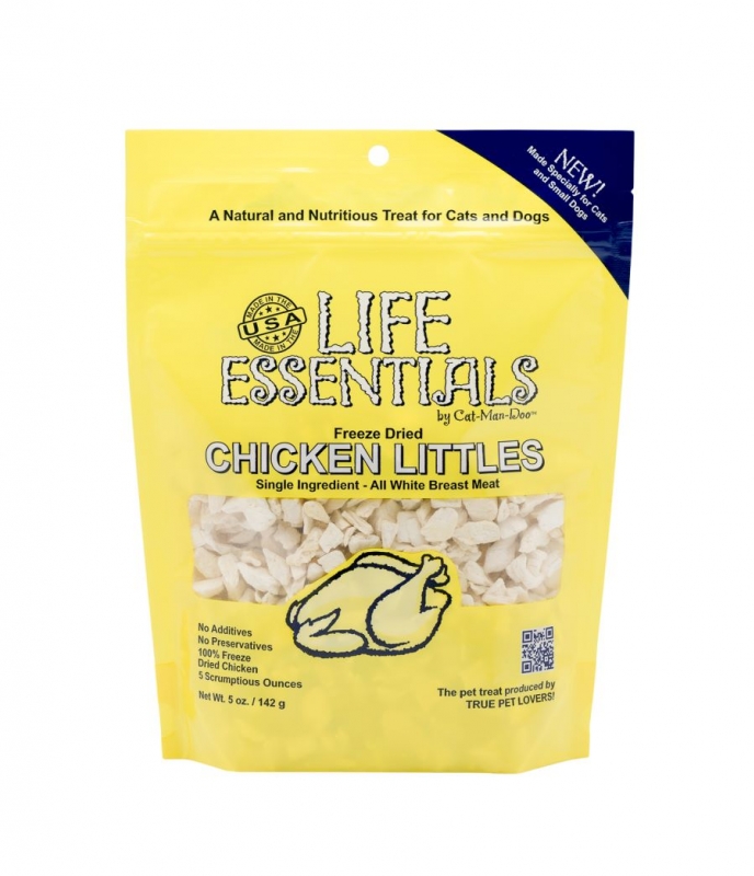 Cat-Man-Doo Life Essentials Freeze Dried Chicken(Small Bites)  5oz 