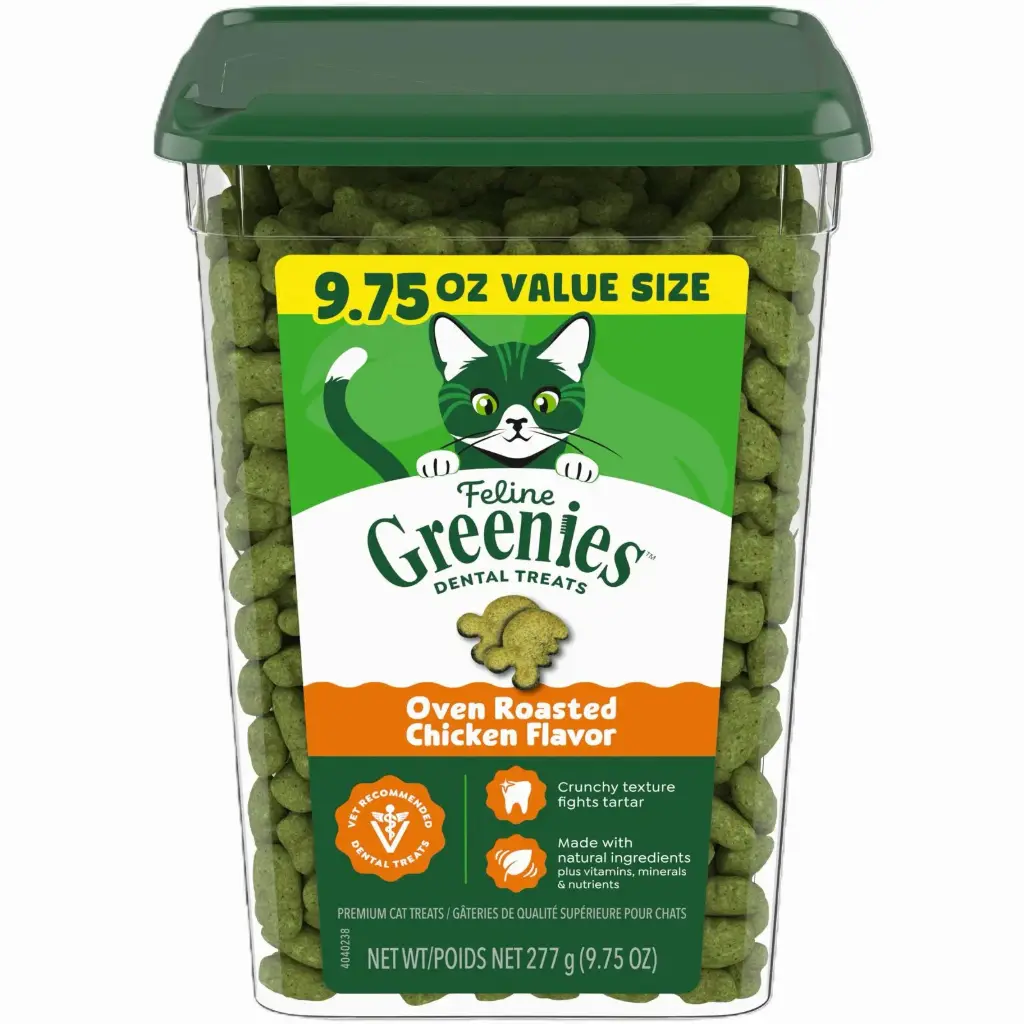Greenies Cat Dental Treats (Oven-Roasted Chicken Flavor) 277g