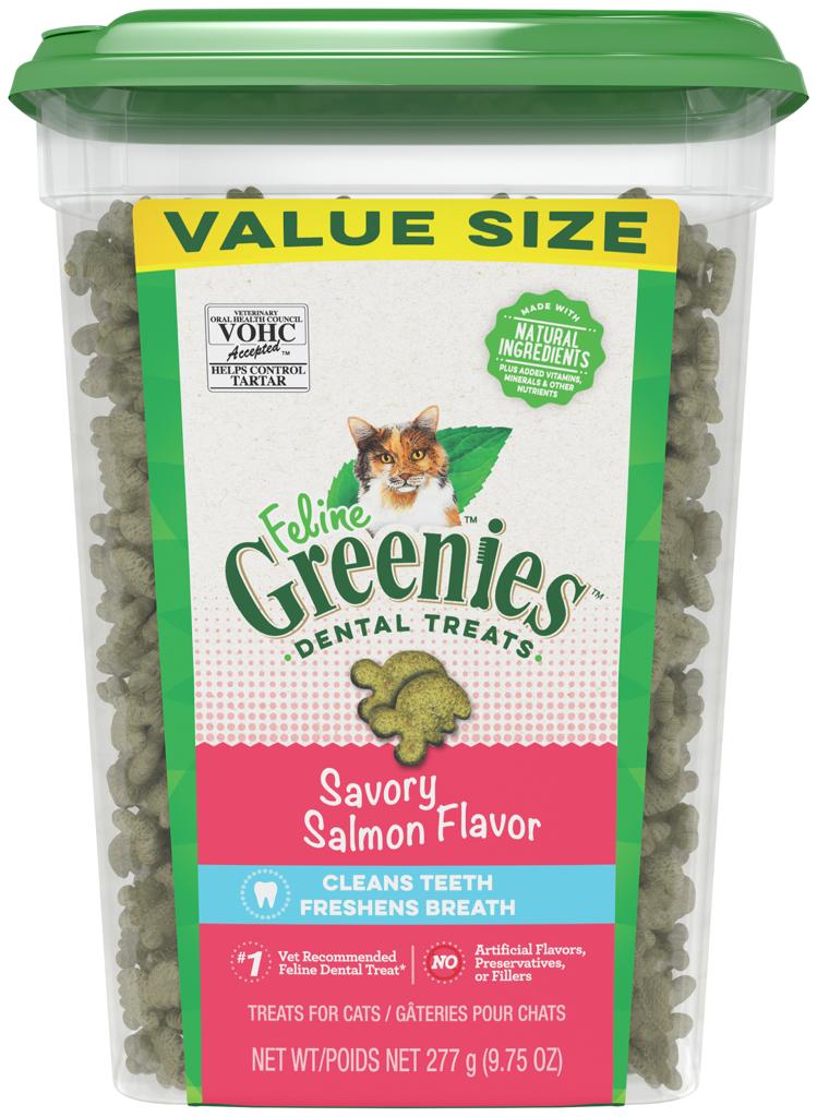 Greenies 貓貓潔齒餅 (三文魚味) 277g︱寵物食品 