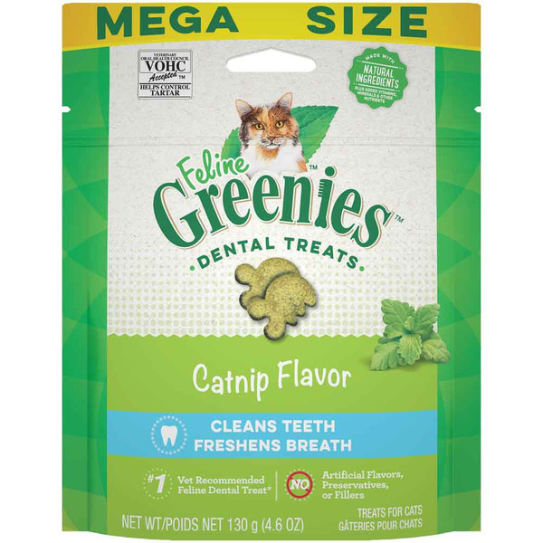Greenies 貓貓潔齒餅 (貓薄荷味) 130g︱寵物食品 