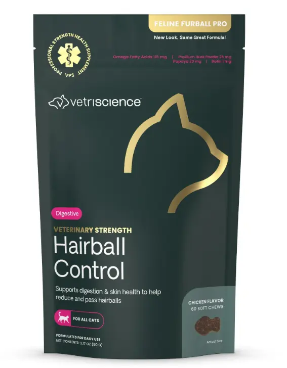 VetriScience 貓用去毛球肉粒 (雞肉味) 60粒