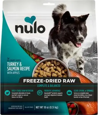 Nulo FreeStyle Grain-Free Freeze-Dried Raw Salmon & Turkey with Strawberries Recipe Dog Food 18oz