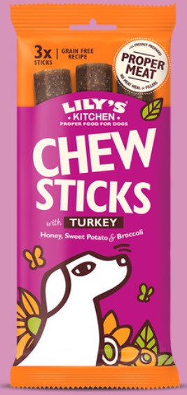 Lily's Kitchen 犬用 火雞肉咀嚼條小食 120g