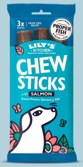 Lily's Kitchen Chew Sticks with Salmon for Dogs 120g