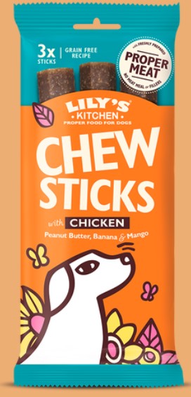 Lily's Kitchen Chew Sticks with Chicken for Dogs 120g