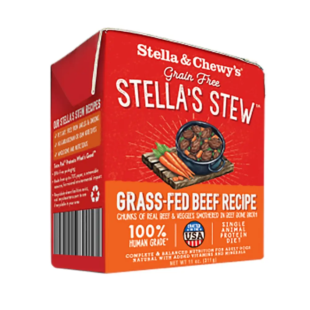 Stella & Chewy's Grass-Fed Beef Strew Grain Free Dog Wet Food 11oz