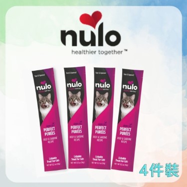 Nulo - Nulo FreeStyle Grain-Free Perfect Purée (Beef & Sardine Recipe) for Cats 14g x 4