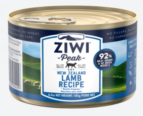 ZIWI Peak 鮮肉羊肉配方貓貓罐頭 185g