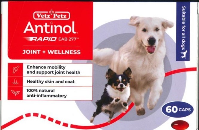 Vetz Petz ANTINOL RAPID 犬用青口油精華 (關節補充) 60膠囊