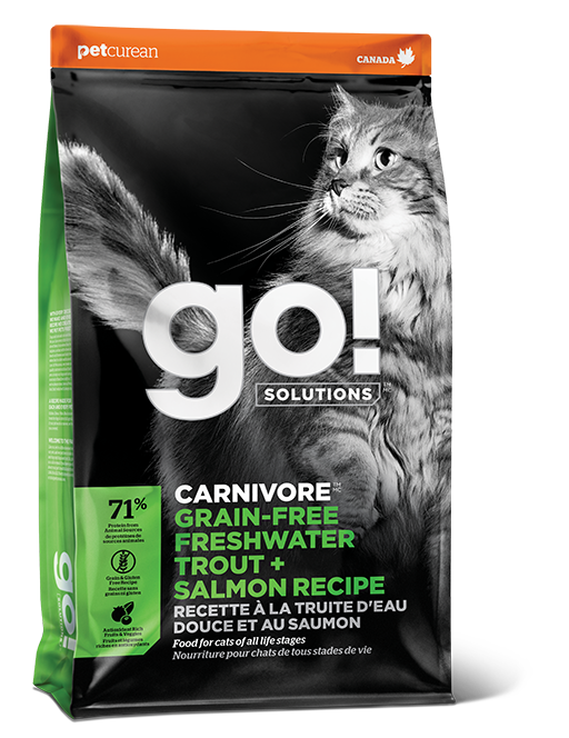Go! SOLUTIONS Cat Food - Carnivore - Grain Free Trout & Salmon 16lb