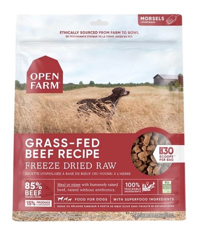 OPEN FARM 美國狗乾糧  凍乾脫水草飼牛肉生肉 配方 13.5oz