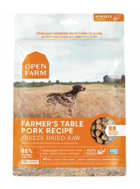OPEN FARM Farmer's Table Pork Recipe Freeze Dried Raw 13.5oz