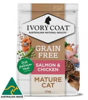Ivory Coat  Grain free SALMON & CHICKEN MATURE CAT Recipes 4kg
