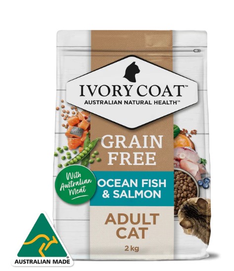 Ivory Coat GRAIN FREE Ocean Fish & Salmon ADULT CAT Recipe  4kg