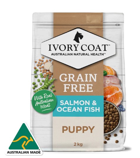 Ivory Coat GRAIN FREE PUPPY ALL BREEDS DRY DOG FOOD SALMON & OCEAN FISH 2kg
