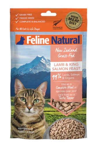 Feline Natural Freeze-Dried Cat Food - Lamb & Salmon Feast 320g