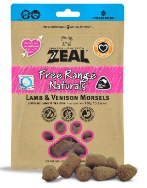 Zeal - Zeal 純天然 無穀物冷凍脫水羊+鹿純肉 100g (紐西蘭製造,貓狗適用)