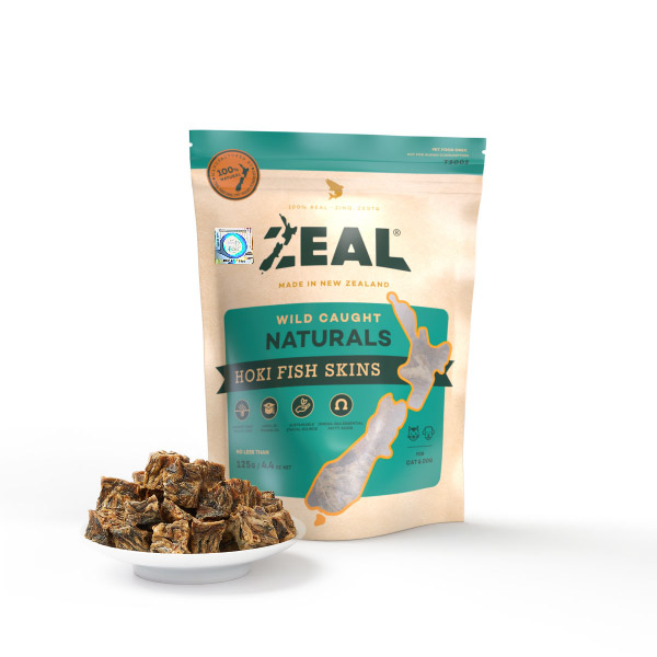 Zeal - Zeal Free Range Naturals 100% Hoki Fish Skins 125g (Made in New Zealand)