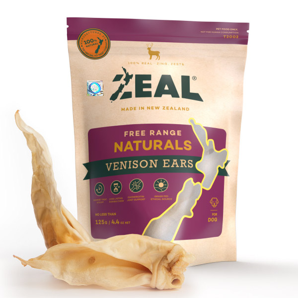Zeal - Zeal Free Range Naturals 100% Venison Ears 125g (Made in New Zealand)
