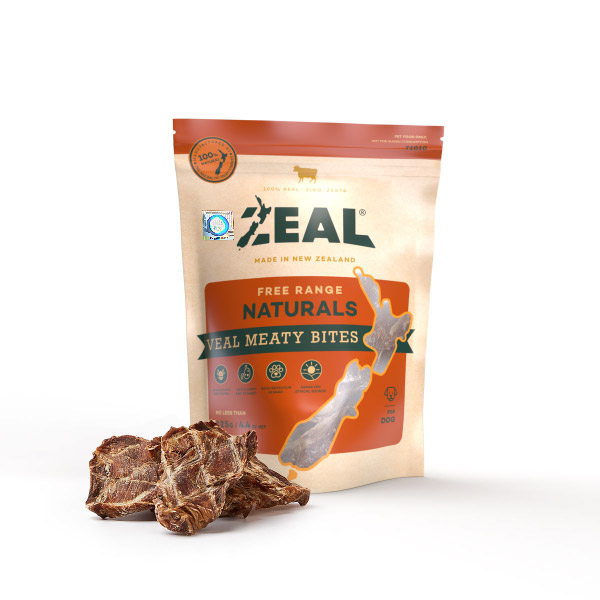 Zeal - Zeal Free Range Naturals 100% Veal Meaty Bites 125g (Made in New Zealand)