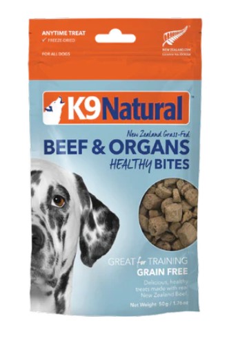 K9 Natural Beef Healthy Bites Dog Treats 50g