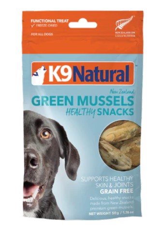 K9 Freeze Dried Green Mussels 凍乾原隻青口零食   50g 