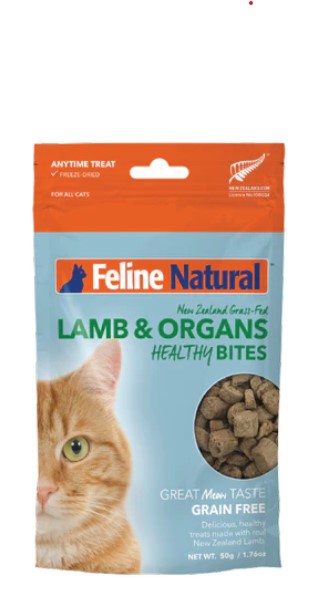 Feline Natural Lamb Healthy Bites Cat Treats 50g