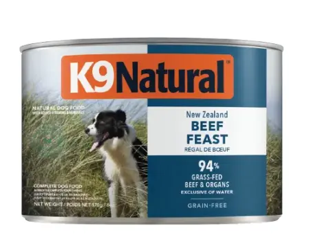 K9 Natural Beef Feast Canned Dog Food 170g