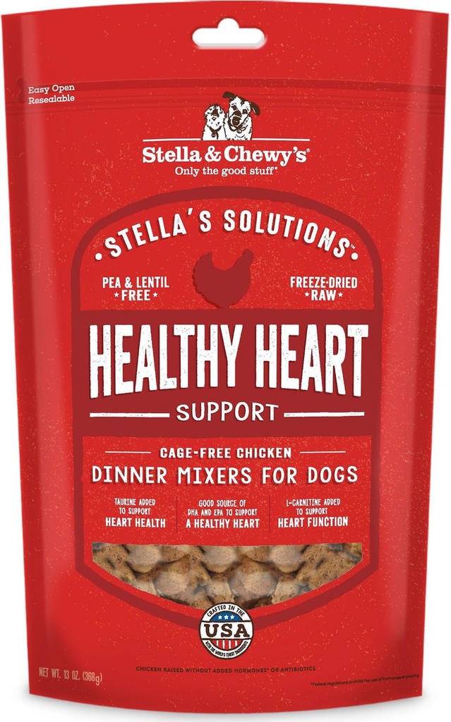 Stella & Chewy's Stella's Solutions Healthy Heart Support Chicken Freeze-Dried Raw Dog Food 13oz