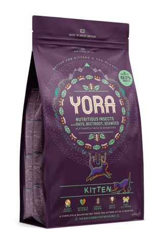 YORA 單一昆蟲蛋白 頂級完整配方乾糧 幼貓 600g