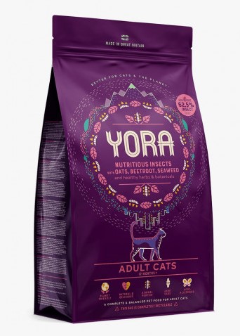 YORA 單一昆蟲蛋白 頂級完整配方乾糧 成貓  375g