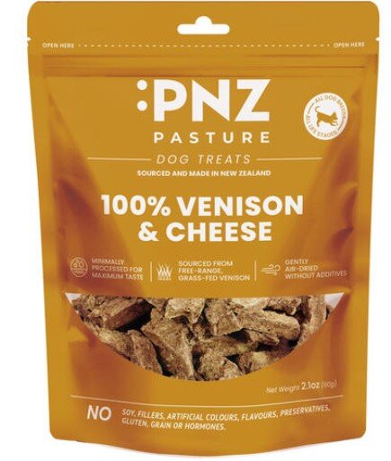 Air Dried Blue Cheese Venison Dog Treats 100g