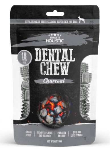 Absolute Holistic - Grain-Free Dental Chew (Charcoal Flavor) for Dogs 18 Chews