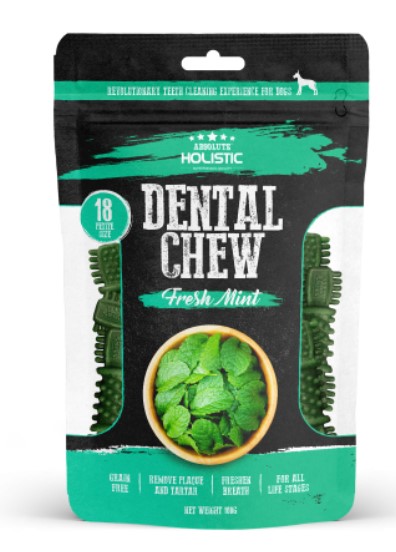 Absolute Holistic - Dental Chew (Mint Flavor) 160g (2.5" x 18 Petite Chews)